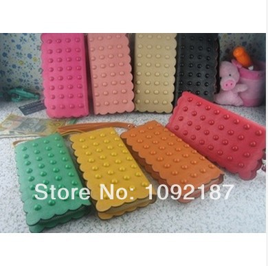 Lace rivet bag high grade leather Korean lady Long Wallet