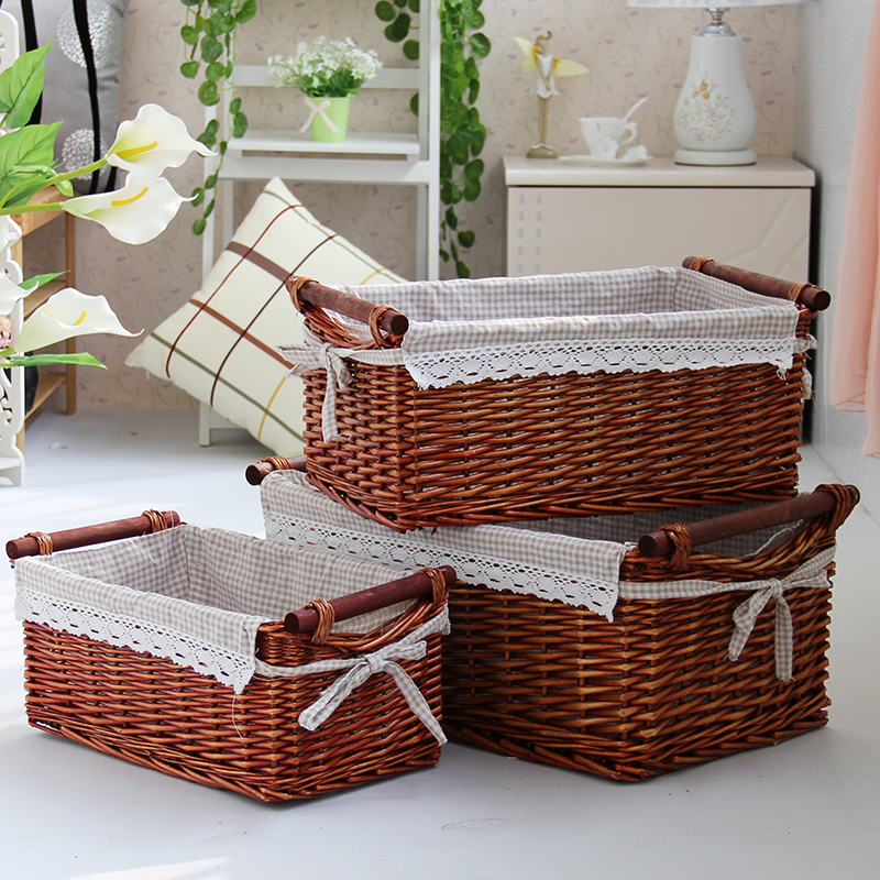 Pin Name Willow Wicker Large Shopping Baskets Oval Carriers Model On