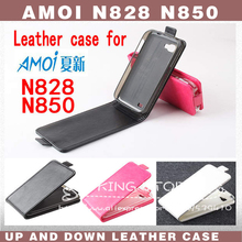 Amoi N828 N850 Case 2014 New High Quality Genuine Filp Leather Cover Case Amoi N828 N850 Android Phone SKIN Protective shell