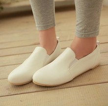 Free shipping white solid color women s shoes spring summer flats shoes ballet princess shoes for