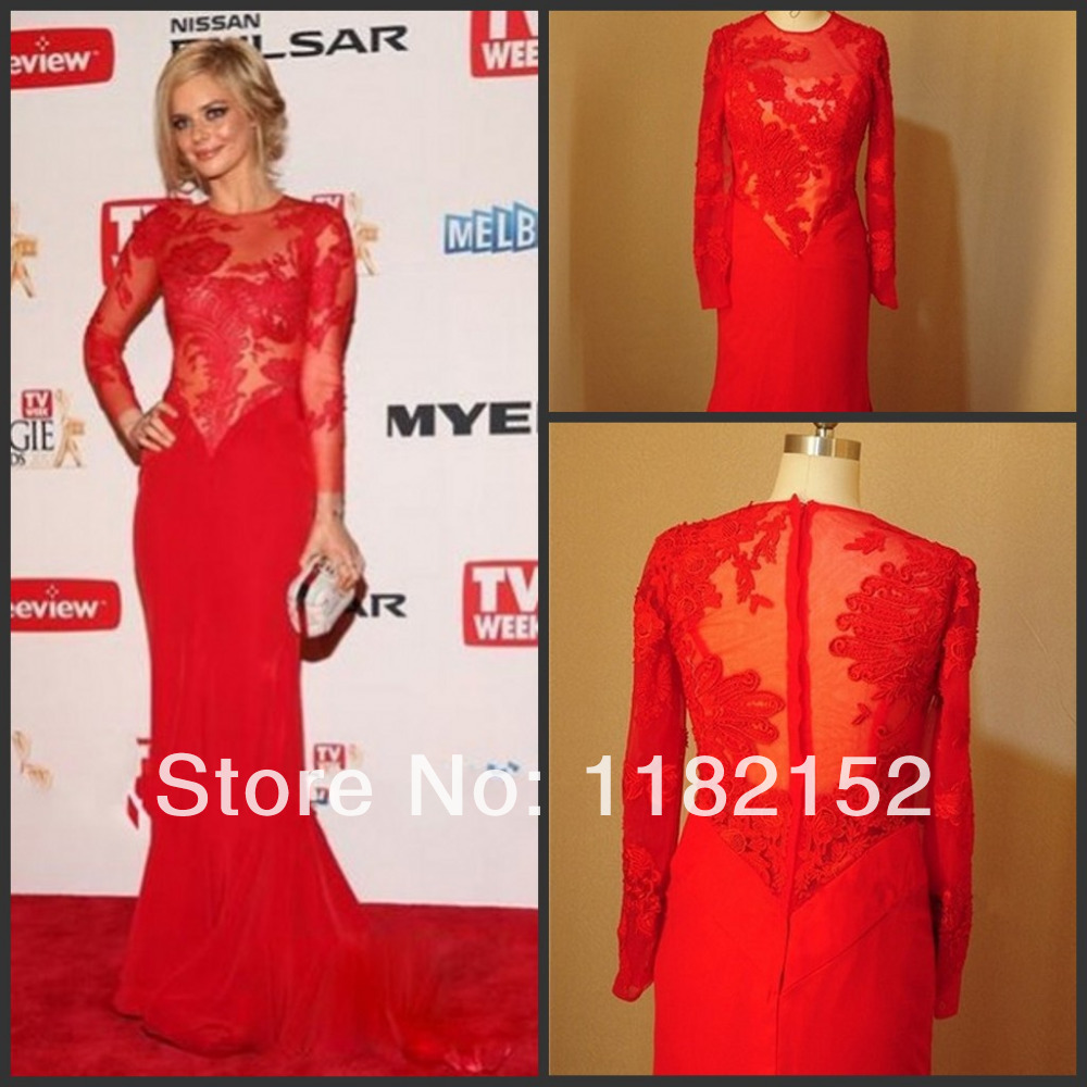 2014-Real-Picture-Logie-Awards-Red-Carpet-Dress-Samara-Weaving-Chiffon ...