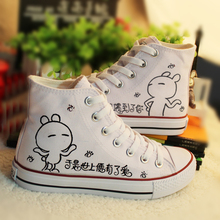Winter 2013 TUZKI – high flat canvas shoes hand-painted shoes