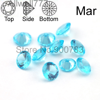 HQ 5mm birthstone floating locket charms Cupid stone March charms