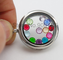 cheap 5mm birthstone floating charms Cupid stone July charms