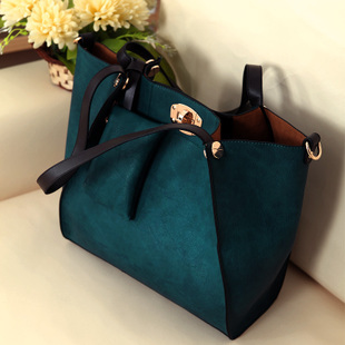 Fashion 2014 female bags vintage blue messenger bag big bag picture package handbag