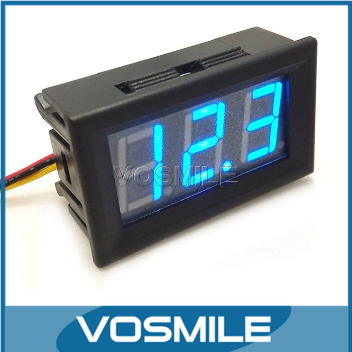 Купить 100шт dc цифровой вольтметр постоянного тока 09.99v зеленый led