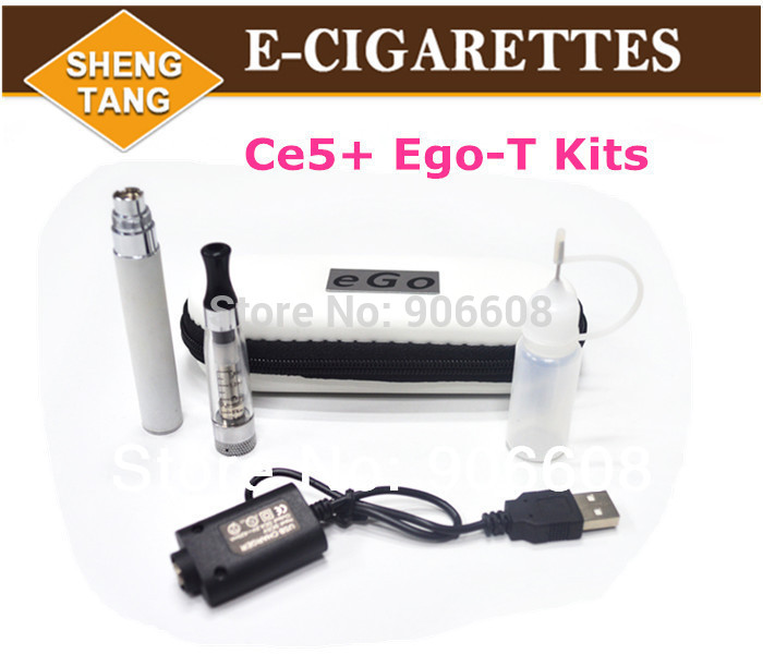 Hotselling CE5 Ego T Electronic Cigarette kits with zipper case USB charger 1 Atomizer 1 Battery