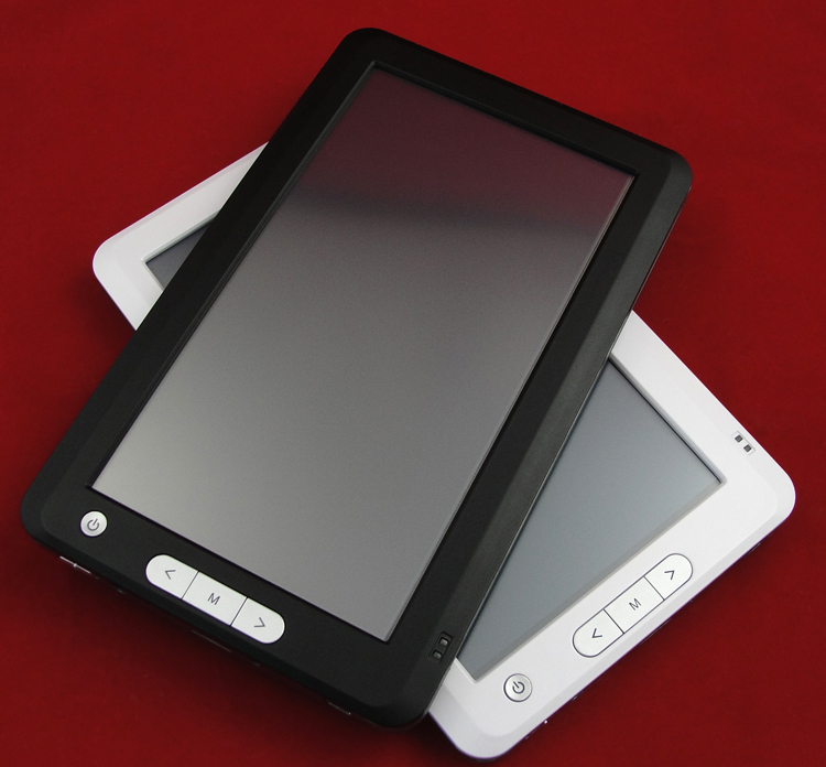E book reader 1PCS free ship 7 colorful screen touch 4GB ebook black white with music