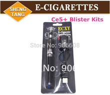 50 pieces/lot Ce5+ Ego-T Electronic Cigarette E-Cigarettes Blister Packing Kits Battery Various Colors Invisible Wick Atomizer
