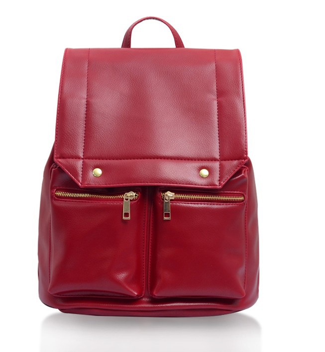 2014 new fashion simple retro PU Ladies Backpack
