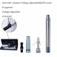 ego 1100mAh Voltage Adjustable E-cigarette starter kit with ce4s1.6ml transparent Atomizer free shipping