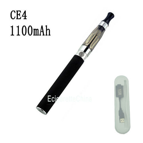 Electronic cigarette e cigarette ego 1100mAh ce4 clearomizer starter kit with LED button plastic case free