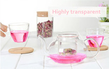 Free shipping CHINA classic handmade 600ml glass teapot piece set transparent flower tea set ETP003