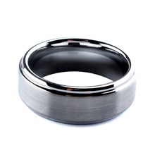 8mm Unisex Tungsten Carbide Ring Dull Polished Plain Mens Jewelry Gift Comfort Fit Wedding Bands Silver