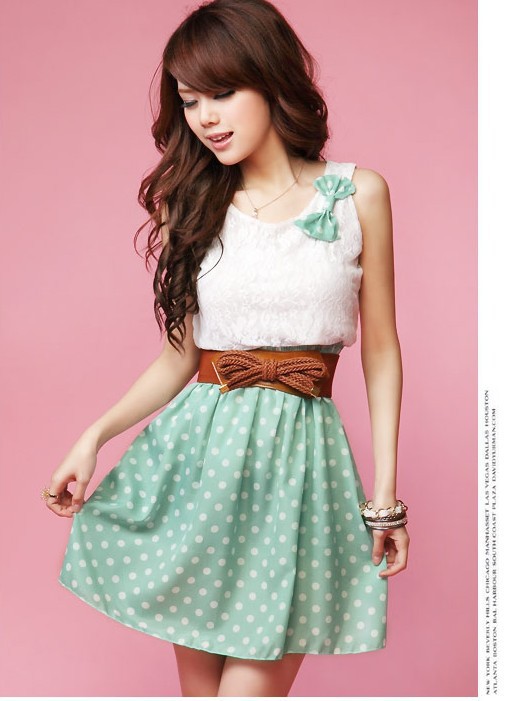 Beautiful-Green-Korean-Fashion-Polka-Dot-Women-s-Girls-Dress-Sweet-Lovely-Dresses-Chiffon-Lace-Free.jpg