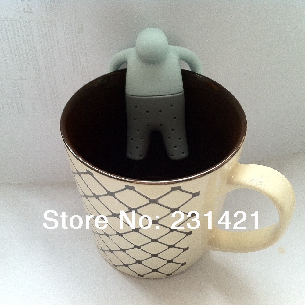 Fedex Free Shipping 100pcs lot Mr Tea Silcione Infuser Fred Throw Some Tea in the Trousers