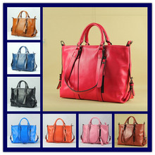 2014 Women Genuine Leather Handbags Simple OL Style Woman s Totes Men Real cowhide leather Bags