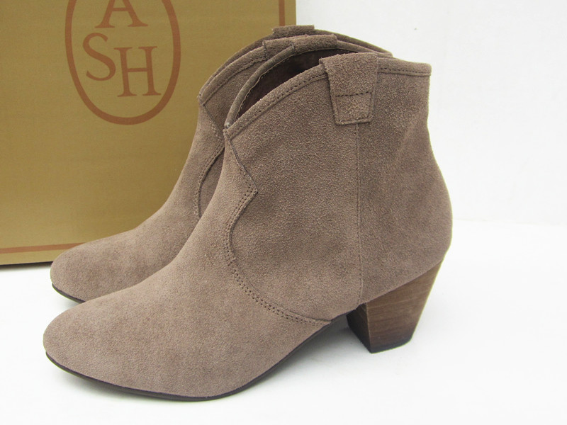 Low Price genuine leather ash Boots thick heel women s ankle boots shoes Spring Autumn Fashion