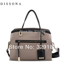 Dissona Hot-Selling New Arrival Female Shoulder Bag Color Block Women’s Handbag Genuine Leather Handbag