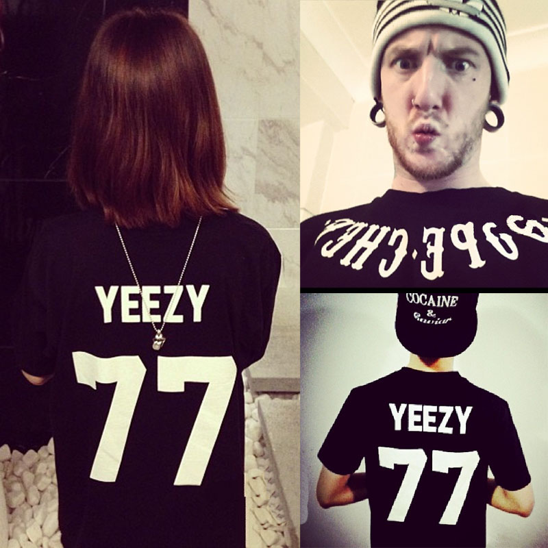 new 2014 exo gd pyrex23 yeezy77 digital lovers short-sleeve t