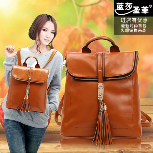 Mochila Hot Sale Freeshipping Women Softback Solid Mesh Pu Zipper Backpacks 2014 New Fashion Ladies Shoulder