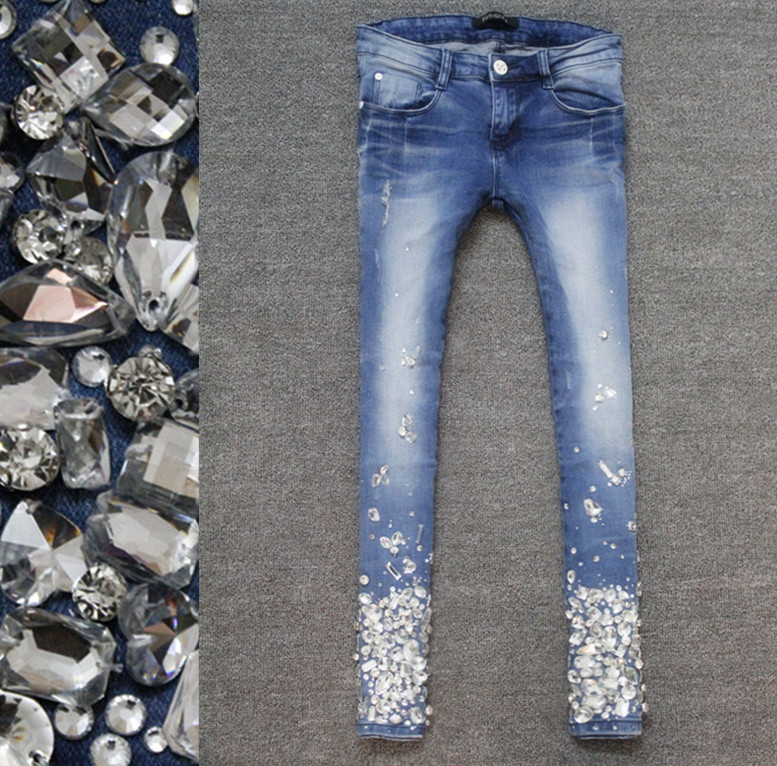 Designer Jeans For Women With Rhinestones