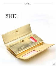 Fashion 2014 women s wallet free shipping cowhide day wallet gold multi card holder genuine leather