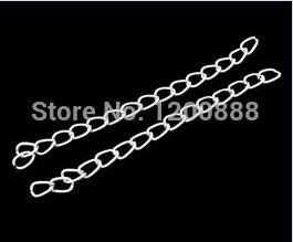 100PCs Silver Plated Extended Extension Jewelry Chain Tail Extender DIY Jewelry Findings 4Q156