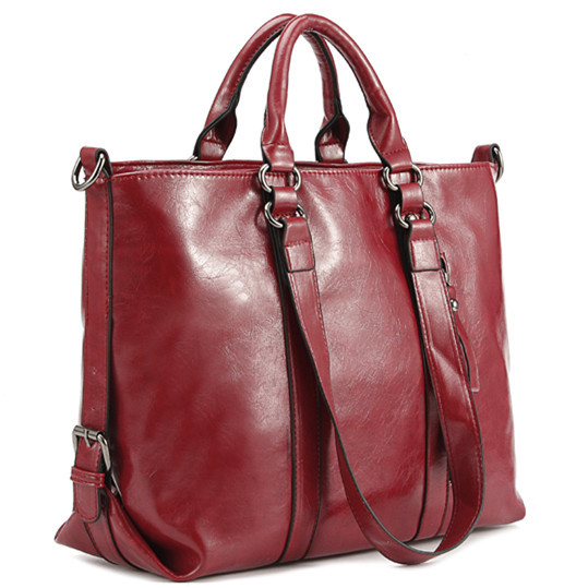 2015 new women leather handbag retro Oil Wax Paper PU leather shoulder bag famous brand handbag