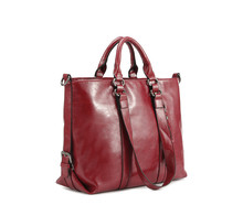 2015 new women leather handbag retro Oil Wax Paper PU leather shoulder bag famous brand handbag