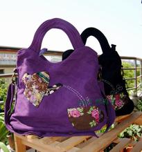 Multifunctional applique one shoulder cross-body fabric big bag unique personalized handmade boutique women’s handbag