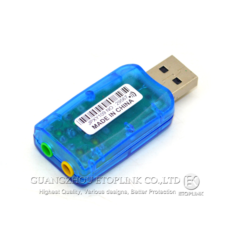 Купить Новый usb 3d звуковая карта микрофон динамик аудио адаптер ...