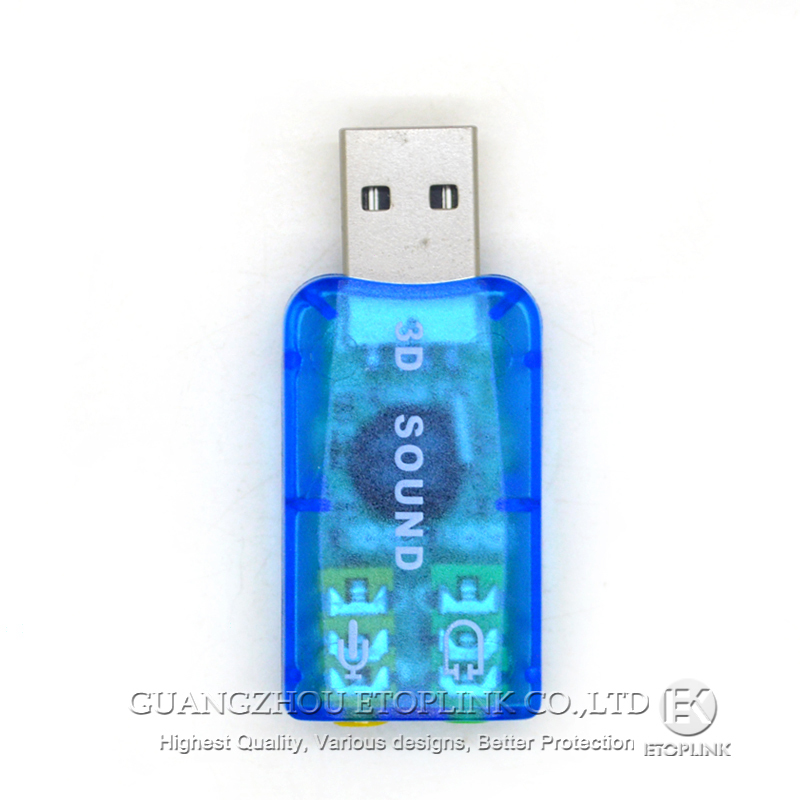 Купить Новый usb 3d звуковая карта микрофон динамик аудио адаптер ...