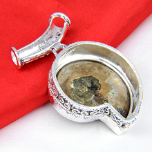 Free Shipping 2014 New Arrival Silver Exotic Handmade Vintage Jewelry Ammonite Fossil Pendants For weddings events