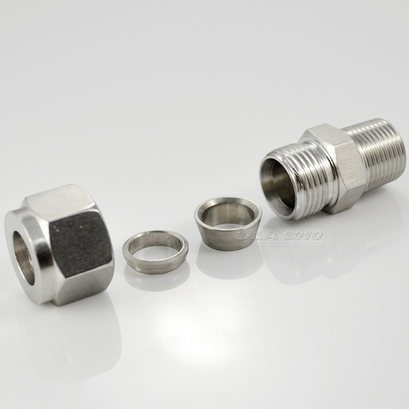 Купить 3/8 "x 10 мм двойной обойма трубы фитинги резьбовые штекер из ...