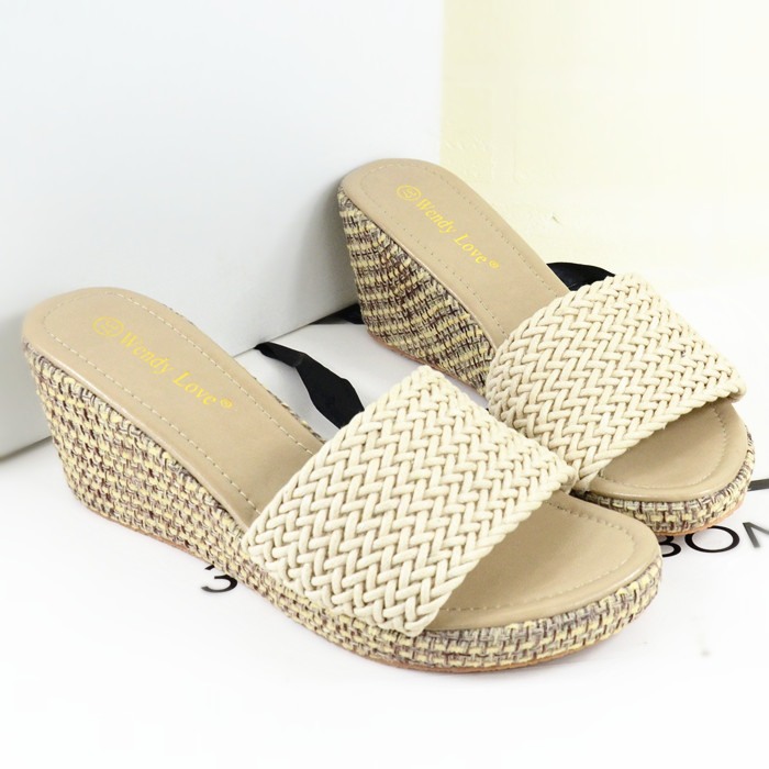 Free shipping 2014 new women s slipper slope with interleaver size shoes
