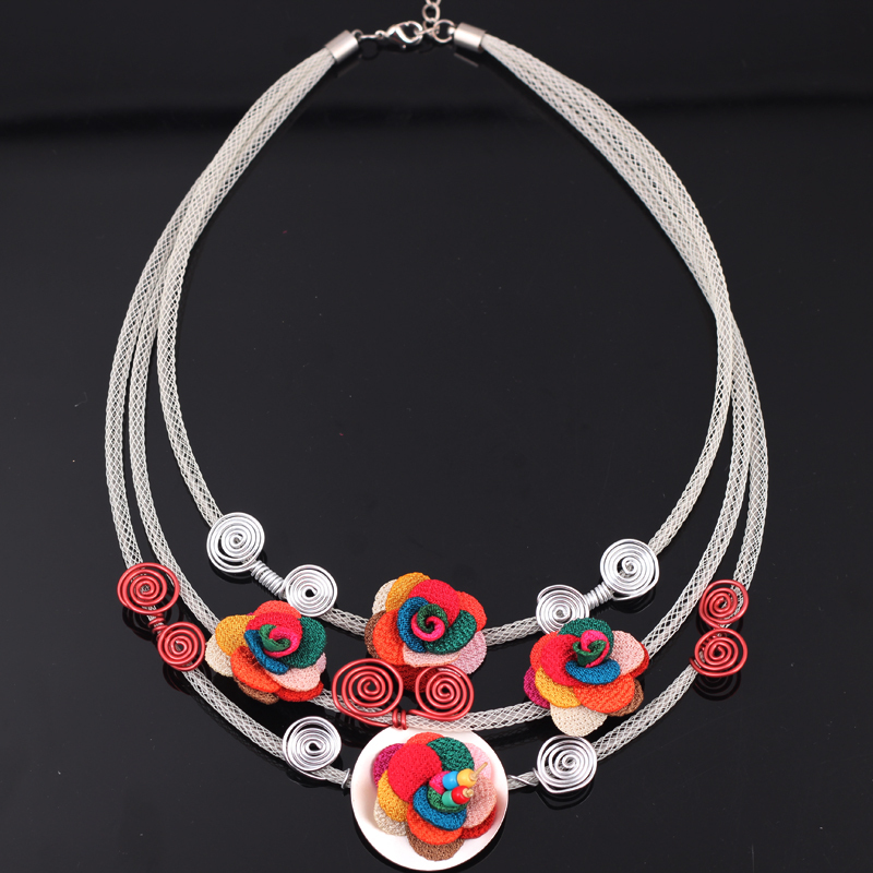 collar necklace flowers chocker pendant lovely accessories new 2015 spring summer design woman man jewelry fashion