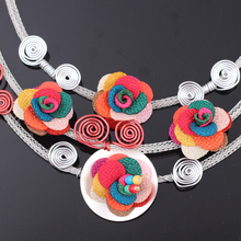 collar necklace flowers chocker pendant lovely accessories new 2015 spring summer design woman man jewelry fashion