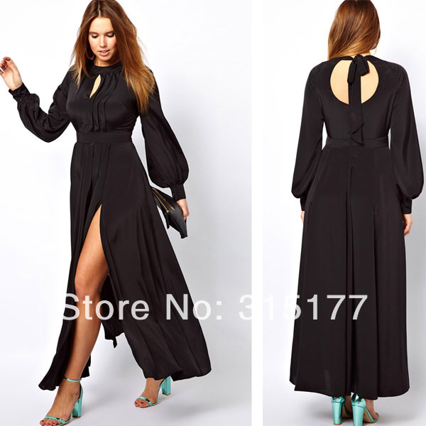 Plus-Size-Frilled-Maxi-Dress-with-Bell-Sleeves-Sexy-Clubwear-Wholesale ...