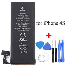 1430mAh Genuine Li-ion Mobile Phone Accessory Replacement Backup Battery Pack with Opening Tools Kit for iPhone 4S Free Shipping