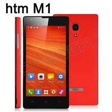 Cheaper 4.7 Inch Smartphone HTM M1 M1W Red Rice Android 4.2 MTK6572 MTK6572W Dual Core Original Flip Cover with wifi twobattery