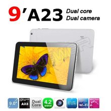 9 inch Allwinner A23 1.5GHz Dual Core tablet pc Android 4.2 Dual Cameras 512MB 8GB Capacitive Screen gift screen protector
