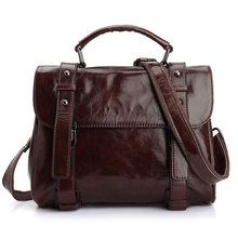 Wax leather bag classic vintage genuine leather women’s handbag messenger bag one shoulder cross-body women’s handbag fashion