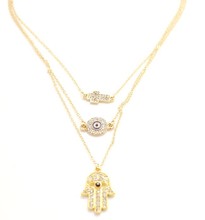 2014 New Fashion cross pendant Necklace Gold Plated Chain Necklace for women Jewelry 413-N02