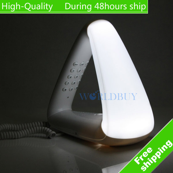 High Quality Triangle Home Desk Bedroom Telephone with Night Light Free Shipping UPS DHL EMS CPAM