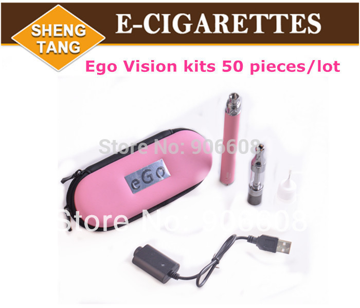Free DHL Shipping 50Pieces lot Ego Vision Spinner Battery Mini Protank 2 Atomizer kit Electronic Cigarette