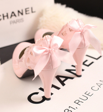The New Summer and Spring 2014 Women Pumps sweet princess lace bow platform japanned Shoes leather
