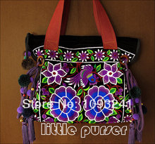 Chinese old ethnic style embroidery handbag shoulder bag canvas bag messenger bag women hmong