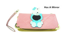 Hello Kitty Purse 2014 Brand Lady Wallet Clutch Case Pink Long Handbag PU Leather Colorful Holder