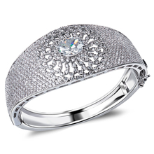 Wedding Jewelry Luxury elegant bracelet AAA Cubic Zirconia bangles Prong Setting Propose Marriage Present